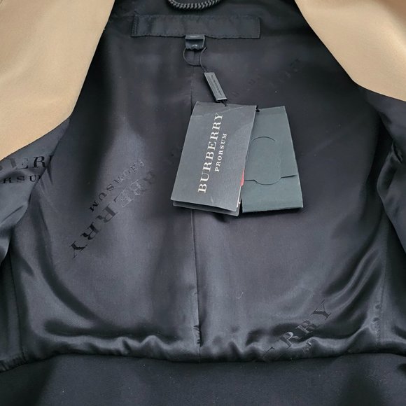 Burberry Prorsum Black and Tan Tailored Peplum Jacket  BRAND NEW!!! AUTHENTIC - Picture 11 of 15